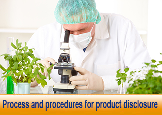 Process and procedures for product disclosure