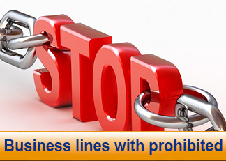 Business lines with prohibited and restricted market access applied to foreign investors