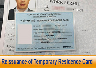 Reissuance of Temporary Residence Card