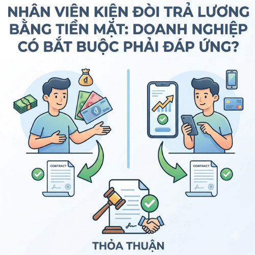 Nhân viên kiện đòi trả lương bằng tiền mặt: Doanh nghiệp có bắt buộc phải đáp ứng?