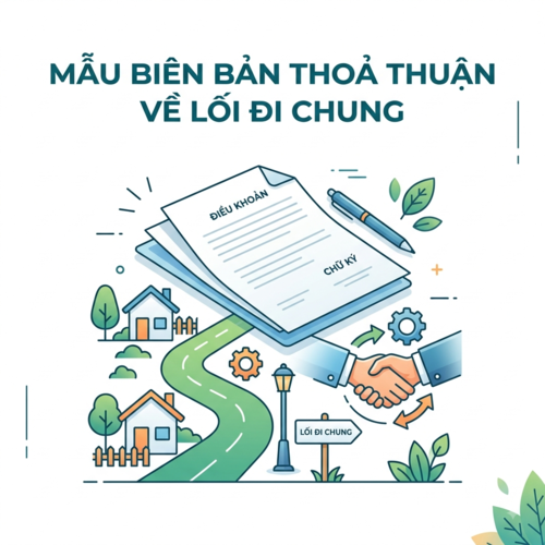 Mẫu biên bản thoả thuận về lối đi chung theo quy định pháp luật