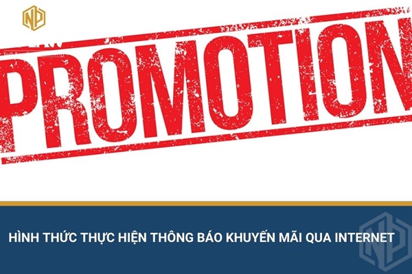 Hình thức thực hiện thông báo khuyến mãi qua internet