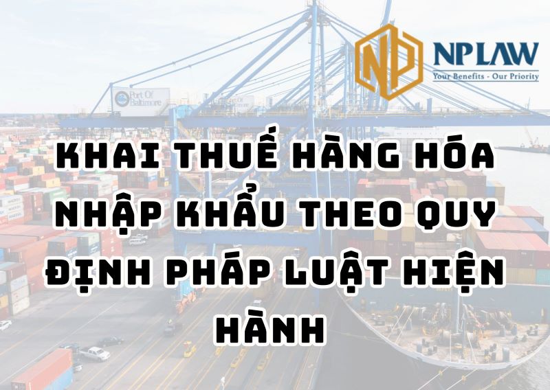 Khai thuế hàng hóa nhập khẩu theo quy định pháp luật hiện hành