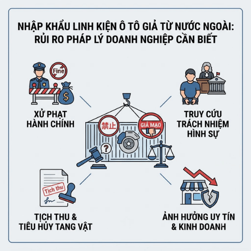 Nhập khẩu linh kiện ô tô giả từ nước ngoài: Rủi ro pháp lý doanh nghiệp cần biết