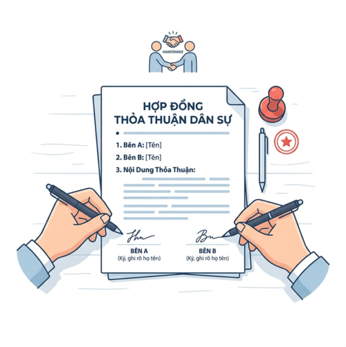 Mẫu hợp đồng thỏa thuận dân sự theo quy định pháp luật