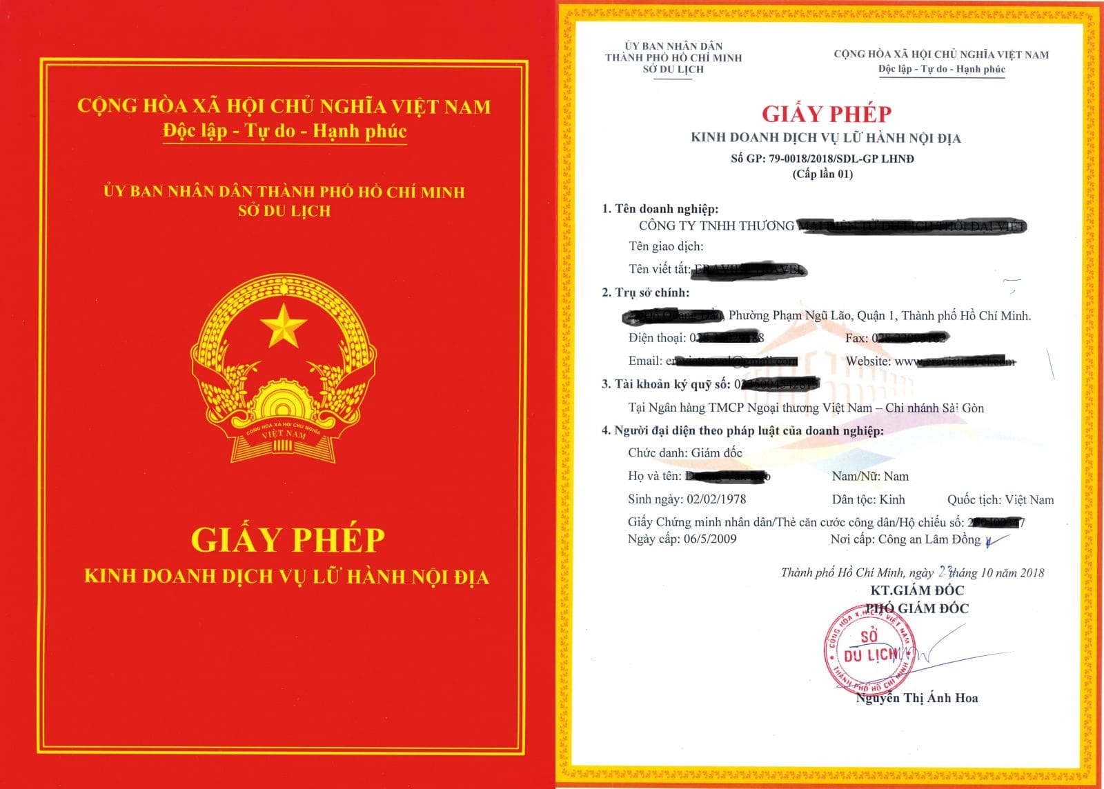 Trình tự, thủ tục thu hồi giấy phép kinh doanh dịch vụ lữ hành.