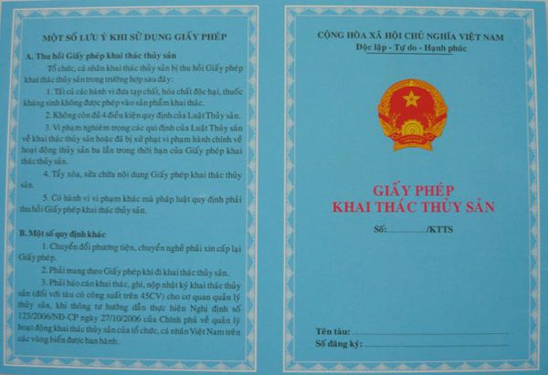 ĐIỀU KIỆN ĐỂ CẤP GIẤY PHÉP KHAI THÁC THỦY SẢN